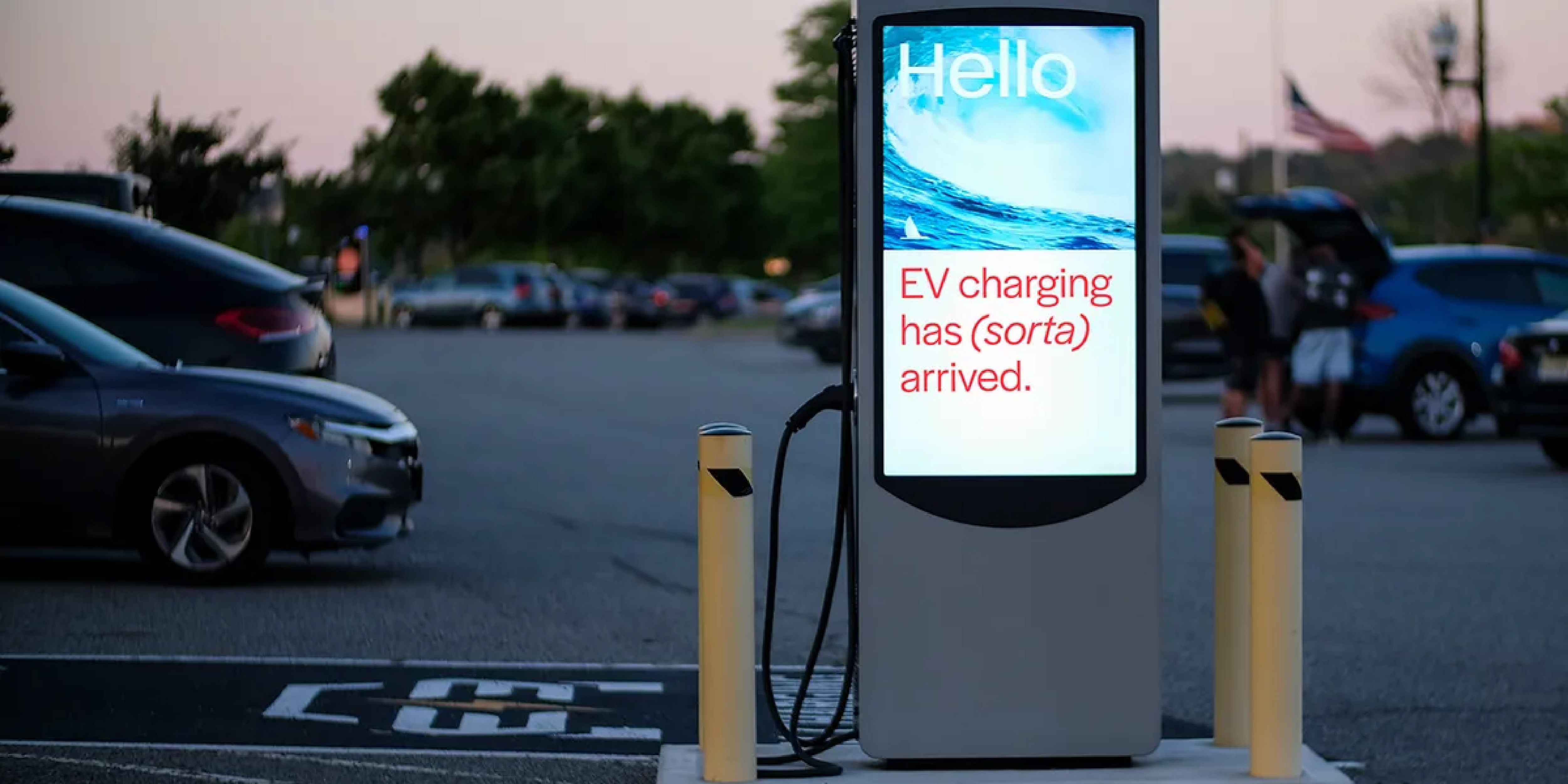EV charging station kiosk